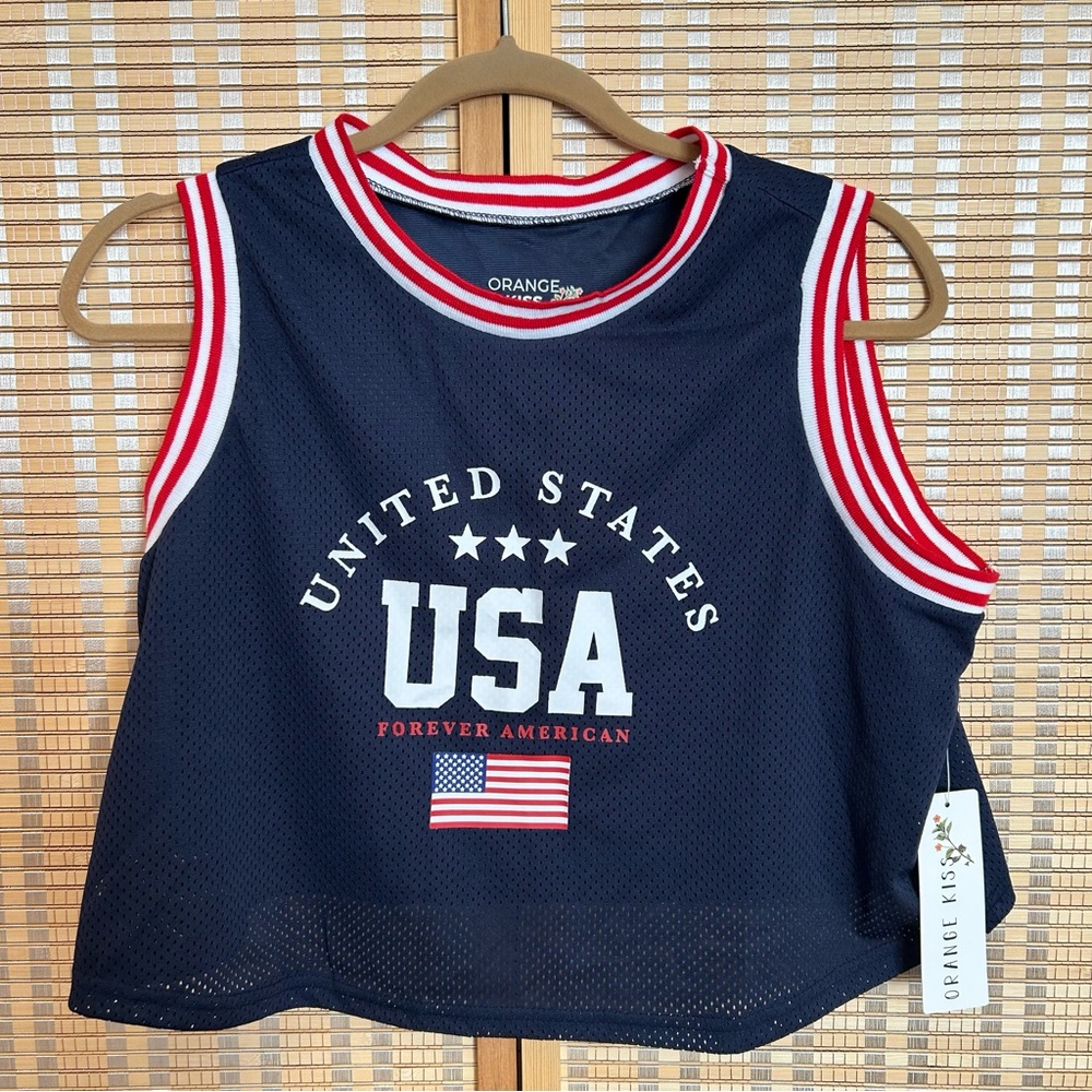 USA Woman’s Mesh Crop Top